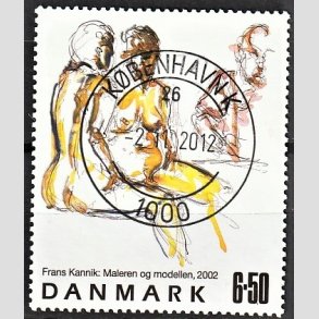 FRIMRKER DANMARK | 2002 - AFA 1331 - Frank Kannik - 6,50 Kr. flerfarvet - Pragt Stemplet