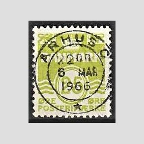 FRIM�RKER DANMARK | 1965 - AFA 430 - B�lgelinie 25 �re lysgr�n - Lux Stemplet