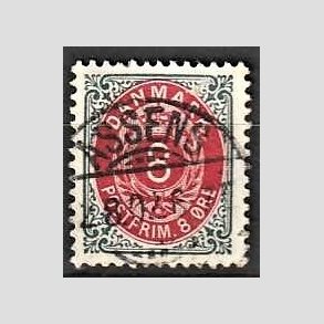 FRIM�RKER DANMARK | 1895 - AFA 25By - 8 �re gr�/r�d - Lux Stemplet Assens