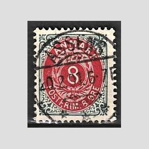 FRIM�RKER DANMARK | 1895 - AFA 25By - 8 �re gr�/r�d - Pragt Stemplet 
