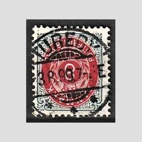 FRIM�RKER DANMARK | 1895 - AFA 25By - 8 �re gr�/r�d - Pragt Stemplet 