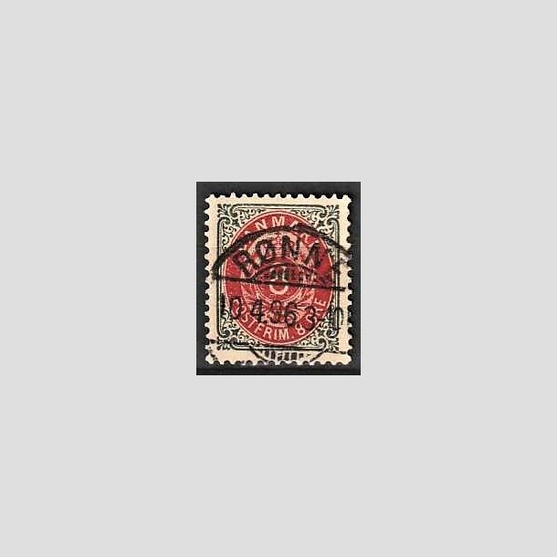 FRIMRKER DANMARK | 1895 - AFA 25B - 8 re gr/rd - Pragt Stemplet 