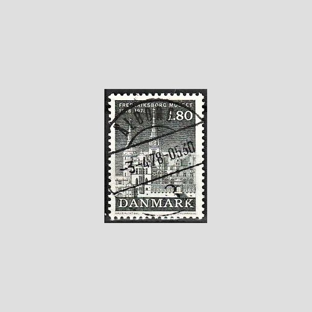 FRIMRKER DANMARK | 1978 - AFA 657 - Frederiksborgmuseet 100 r - 1,80 Kr. sortgr - Pragt Stemplet