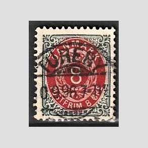 FRIM�RKER DANMARK | 1895 - AFA 25By - 8 �re gr�/r�d - Pragt Stemplet 