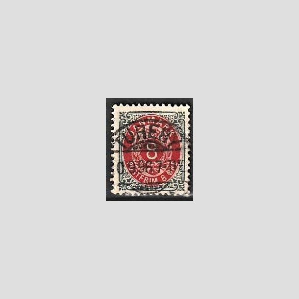 FRIMRKER DANMARK | 1895 - AFA 25By - 8 re gr/rd - Pragt Stemplet 