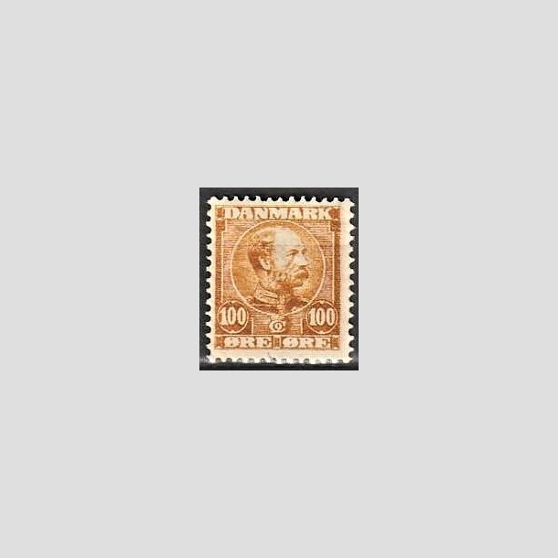 FRIMRKER DANMARK | 1904-05 - AFA 51 - Chr. IX 100 re gulbrun - Postfrisk