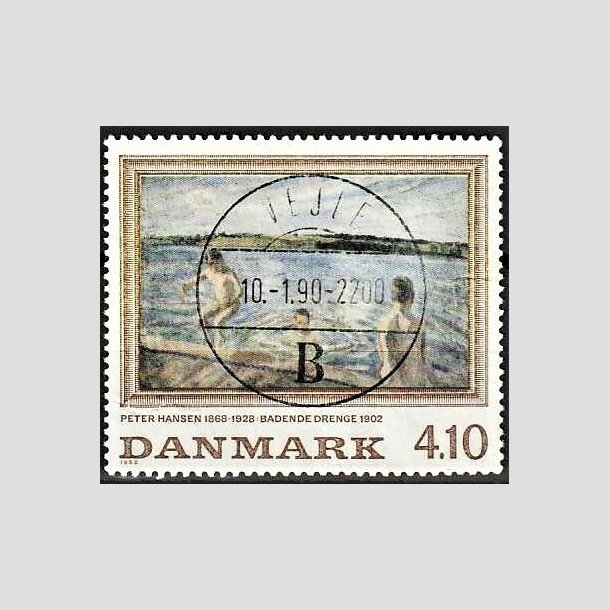 FRIMRKER DANMARK | 1988 - AFA 921 - Peter Hansen - 4,10 Kr. flerfarvet - Pragt Stemplet Vejle