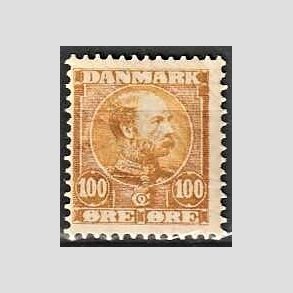 FRIMRKER DANMARK | 1904-05 - AFA 51 - Chr. IX 100 re gulbrun - Postfrisk