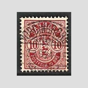 FRIM�RKER DANMARK | 1895 - AFA 35C - 10 �re r�d - Lux Stemplet 