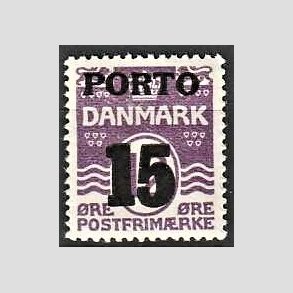 FRIMRKER DANMARK | 1934 - AFA 32 - 15/12 re violet Bogtryk Porto - Postfrisk