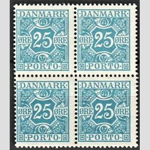 FRIMRKER DANMARK | 1930 - AFA 24 - 25 re lysbl i 4-blok - Postfrisk
