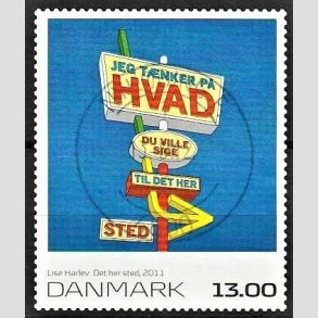 FRIMRKER DANMARK | 2011 - AFA 1651E - Frimrkekunst 15 - 13,00 Kr. flerfarvet - Lux Stemplet