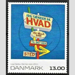 FRIMRKER DANMARK | 2011 - AFA 1651E - Frimrkekunst 15 - 13,00 Kr. flerfarvet - Lux Stemplet