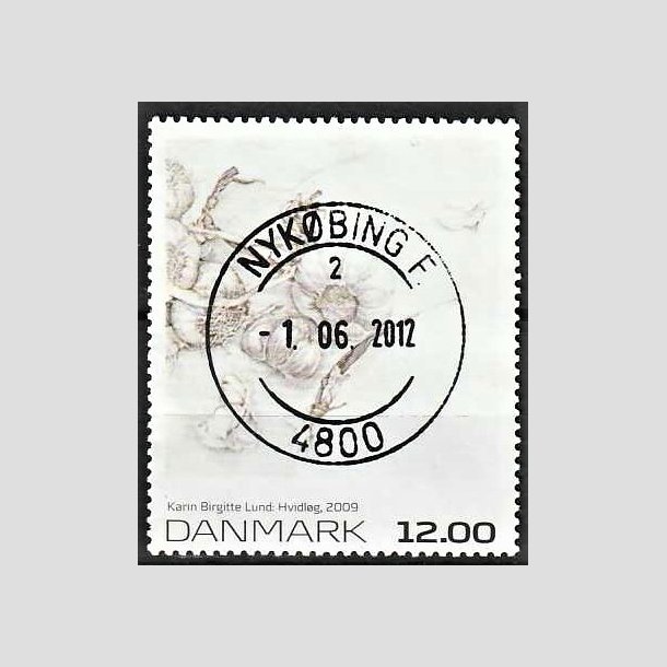 FRIMRKER DANMARK | 2009 - AFA 1594 - Frimrkekunst 13. - 12,00 Kr. flerfarvet - Pragt Stemplet Nykbing F