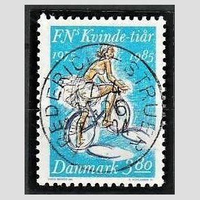 FRIM�RKER DANMARK | 1985 - AFA 839 - FN's kvinde-ti�r - 3,80 Kr. flerfarvet - Pragt Stemplet