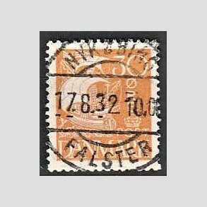 FRIM�RKER DANMARK | 1927 - AFA 172 - Karavel 30 �re gul - Lux Stemplet