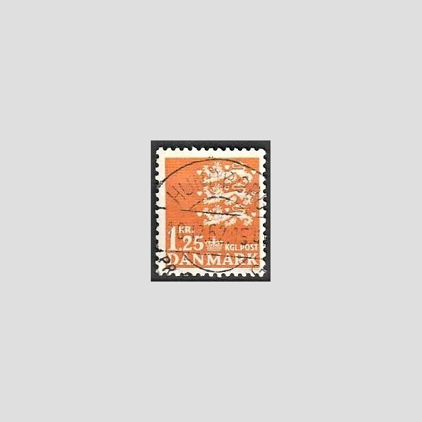 FRIMRKER DANMARK | 1962 - AFA 404 - Rigsvben 1,25 Kr. orange - Lux Stemplet Hundborg