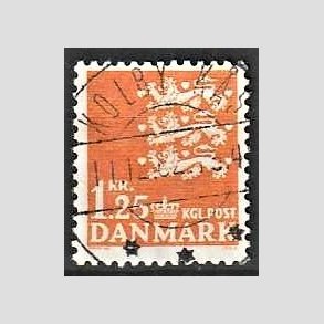 FRIMRKER DANMARK | 1962 - AFA 404 - Rigsvben 1,25 Kr. orange - Lux Stemplet Kolby Ks