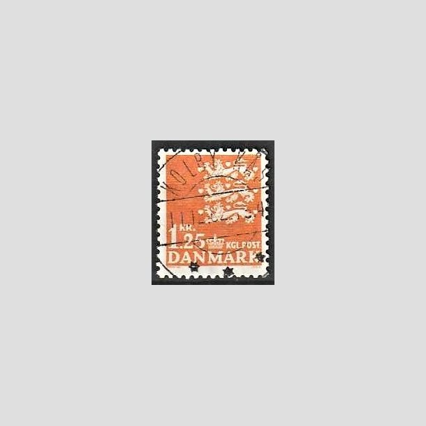 FRIMRKER DANMARK | 1962 - AFA 404 - Rigsvben 1,25 Kr. orange - Lux Stemplet Kolby Ks