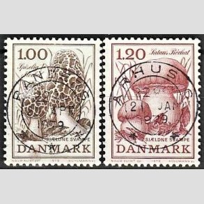 FRIM�RKER DANMARK | 1978 - AFA 669,670 - Sj�ldne svampe - 1,00 + 1,20 kr. - Pragt Stemplet