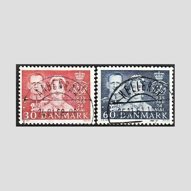 FRIMRKER DANMARK | 1960 - AFA 384,385 - Slvbryllup - 30 + 60 re - Pragt Stemplet