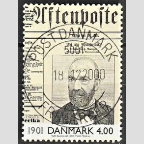 FRIMRKER DANMARK | 2000 - AFA 1235 - 1900-tallet serie 1 - 4,00 Kr. flerfarvet - Pragt Stemplet
