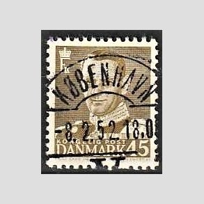 FRIMRKER DANMARK | 1948-50 - AFA 311 - Fr. IX 45 re oliven - Lux Stemplet
