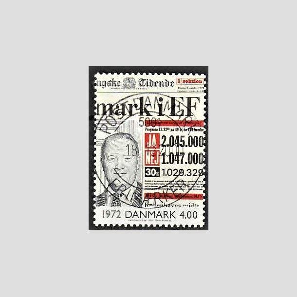 FRIMRKER DANMARK | 2000 - AFA 1266 - 1900-tallet serie 4 - 4,00 Kr. avisforside - Pragt Stemplet