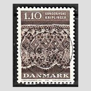 FRIM�RKER DANMARK | 1980 - AFA 711 - S�nderjyske kniplinger - 1,10 Kr. brun - Pragt Stemplet