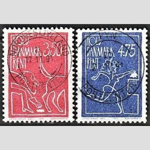 FRIM�RKER DANMARK | 1991 - AFA 1003,1004 - Hold Danmark rent - 3,50 + 4,75 Kr. - Lux Stemplet