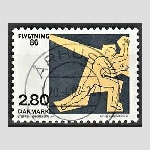 FRIM�RKER DANMARK | 1986 - AFA 872 - Flygtning 86 - 2,80 Kr. flerfarvet - Pragt Stemplet