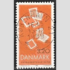 FRIM�RKER DANMARK | 1989 - AFA 951 - Frim�rkets Dag 50 �r - 3,20 Kr. flerfarvet - Pragt Stemplet