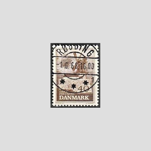 FRIMRKER DANMARK | 1965 - AFA 440 - Fredning - 40 re brun - Pragt Stemplet Rdding