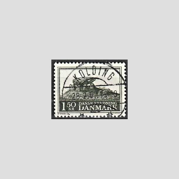 FRIMRKER DANMARK | 1966 - AFA 451 - Fredningsserie Jydsk kmpehj - 1,50 Kr. sortgrn - Pragt Stemplet