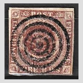 FRIMRKER DANMARK | 1852 - AFA 1 - 4 R.B.S Ia rdbrun - Thiele I - Stemplet