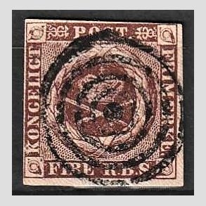 FRIMRKER DANMARK | 1852 - AFA 1 - 4 R.B.S Ia rdbrun - Thiele I - Stemplet