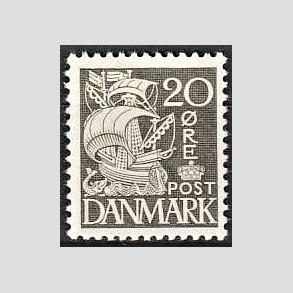 FRIMRKER DANMARK | 1937-40 - AFA 204a - Karavel 20 re gr Type II - Postfrisk