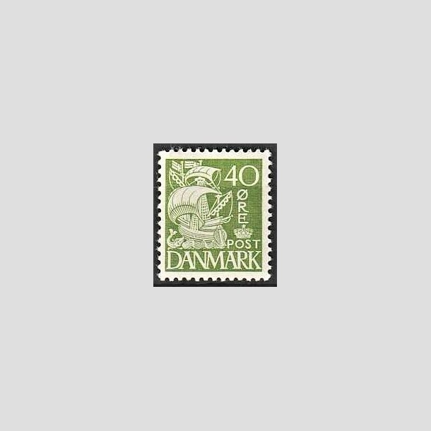 FRIMRKER DANMARK | 1937-40 - AFA 208a - Karavel 40 re grn Type II - Postfrisk