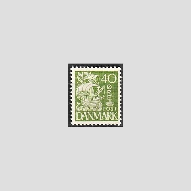 FRIMRKER DANMARK | 1937-40 - AFA 208a - Karavel 40 re grn Type II - Postfrisk