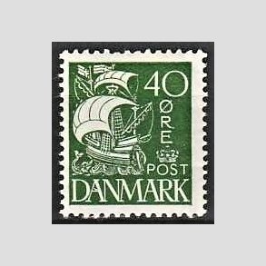 FRIM�RKER DANMARK | 1927 - AFA 174 - Karavel 40 �re gr�n - Postfrisk