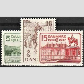FRIMRKER DANMARK | 1937 - AFA 239,240,241 - Chr. X 25 re jubilum - 5,10,15 re - Postfrisk