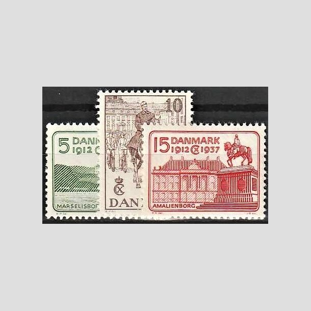 FRIMRKER DANMARK | 1937 - AFA 239,240,241 - Chr. X 25 re jubilum - 5,10,15 re - Postfrisk