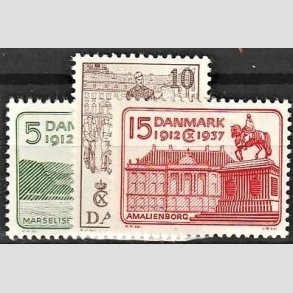 FRIMRKER DANMARK | 1937 - AFA 239,240,241 - Chr. X 25 re jubilum - 5,10,15 re - Postfrisk