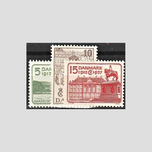 FRIMRKER DANMARK | 1937 - AFA 239,240,241 - Chr. X 25 re jubilum - 5,10,15 re - Postfrisk