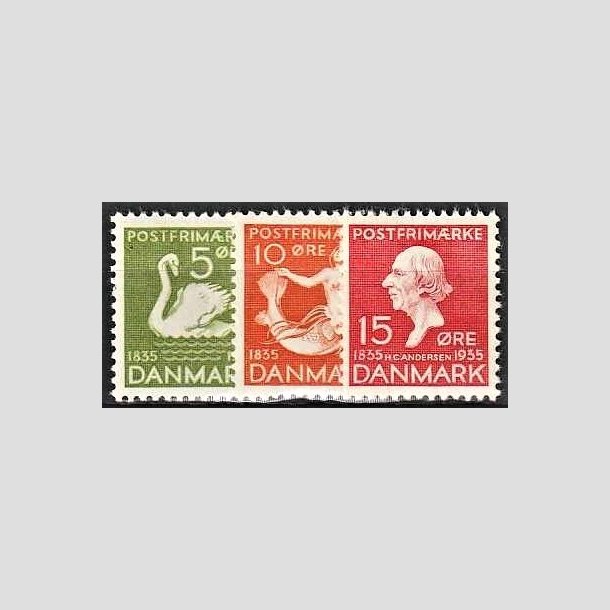 FRIMRKER DANMARK | 1935 - AFA 223,225,226 - H. C. Andersen - 5,10,15 re - Postfrisk