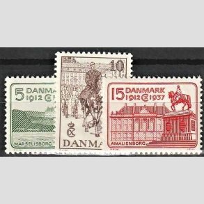 FRIMRKER DANMARK | 1937 - AFA 239,240,241 - Chr. X 25 re jubilum - 5,10,15 re - Postfrisk