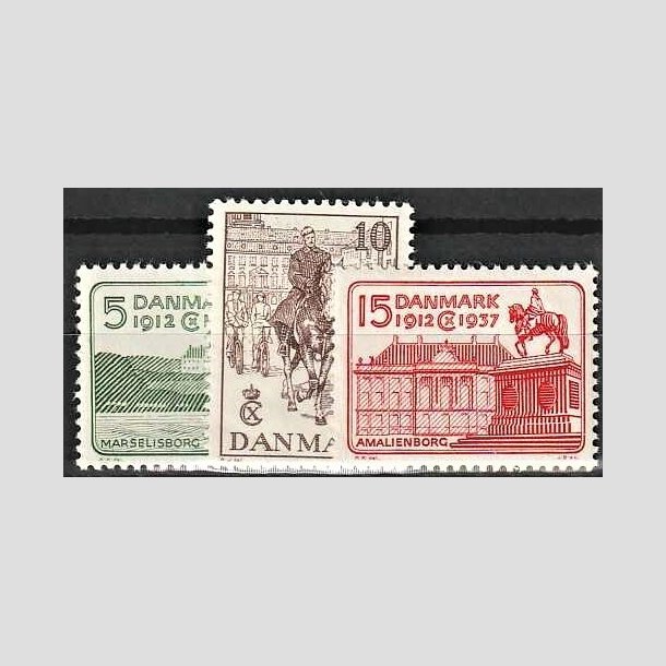 FRIMRKER DANMARK | 1937 - AFA 239,240,241 - Chr. X 25 re jubilum - 5,10,15 re - Postfrisk