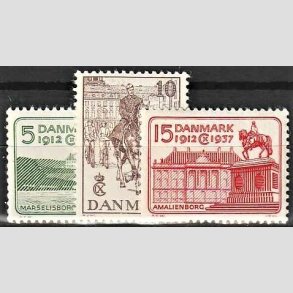 FRIMRKER DANMARK | 1937 - AFA 239,240,241 - Chr. X 25 re jubilum - 5,10,15 re - Postfrisk