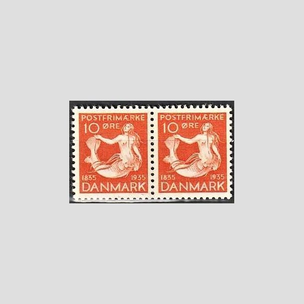 FRIMRKER DANMARK | 1935 - AFA 225 - H. C. Andersen 10 re orange i par - Postfrisk