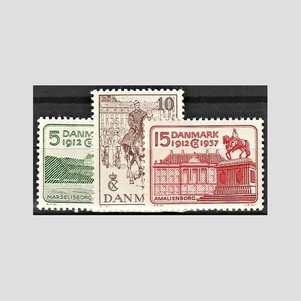 FRIMRKER DANMARK | 1937 - AFA 239,240,241 - Chr. X 25 re jubilum - 5,10,15 re - Postfrisk